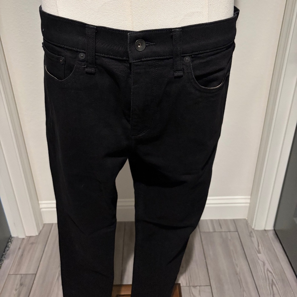 rag & bone Men's Fit 1 Skinny Deep Black Slim Jeans Size 32x30